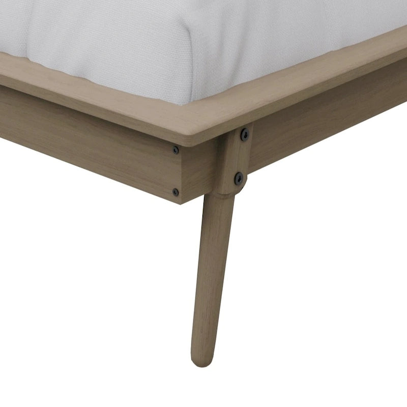 Lit de repos double en bois vintage
