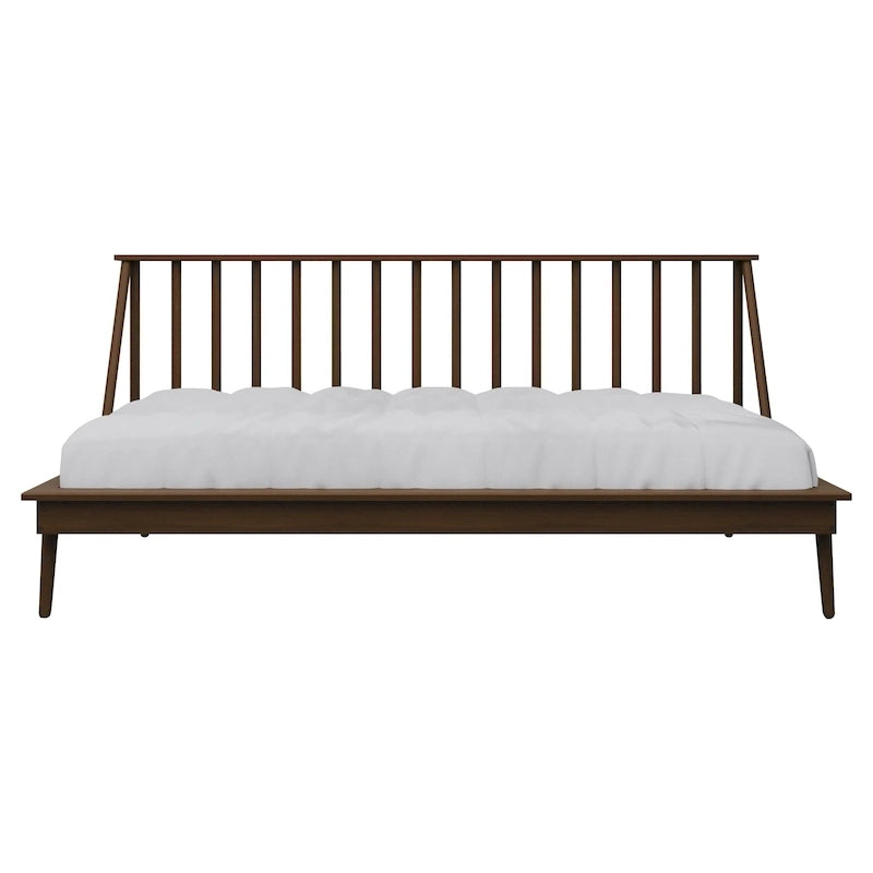 Lit de repos double en bois vintage