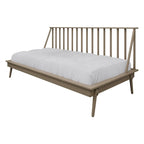 Lit de repos double en bois vintage