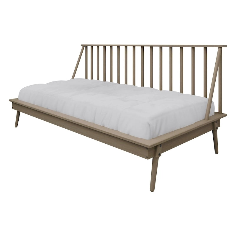 Lit de repos double en bois vintage