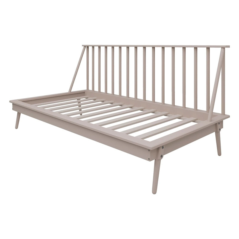 Lit de repos double en bois vintage