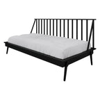 Lit de repos double en bois vintage