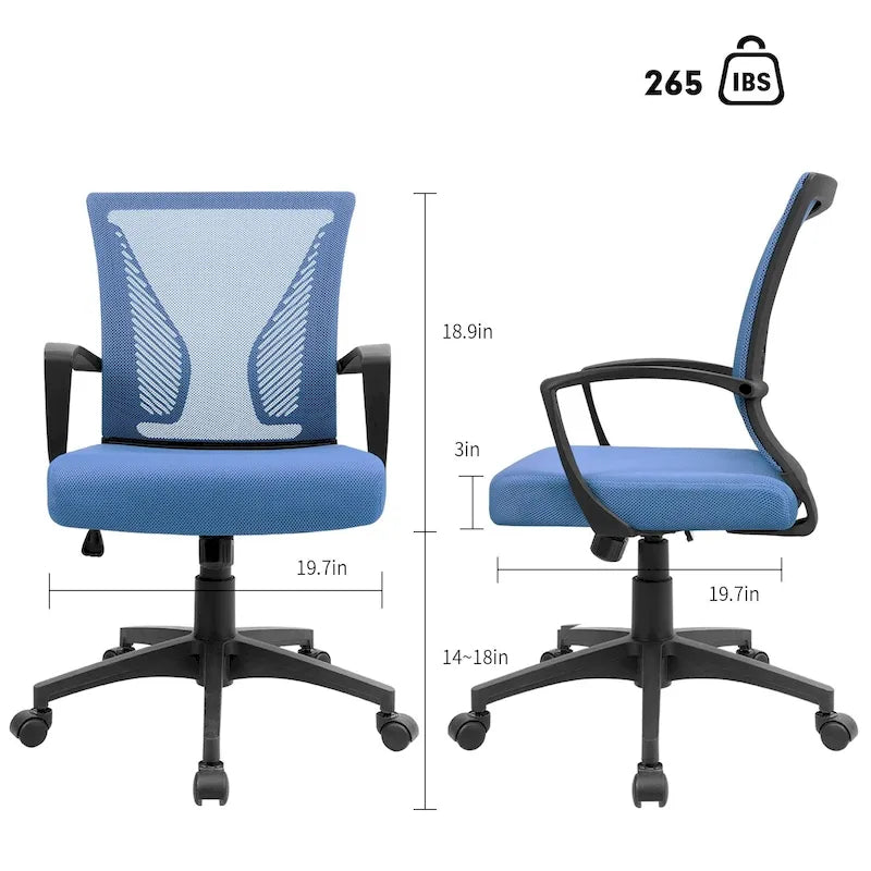 Chaise de bureau Homall Chaise en maille Chaise de bureau ergonomique avec support lombaire
