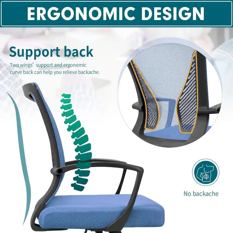 Chaise de bureau Homall Chaise en maille Chaise de bureau ergonomique avec support lombaire