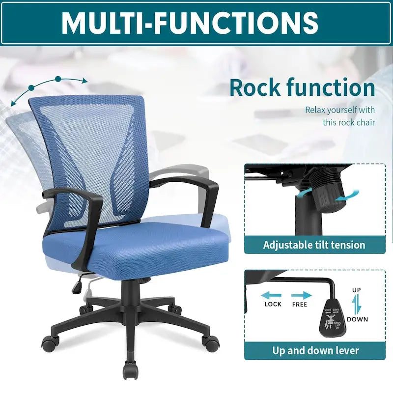 Chaise de bureau Homall Chaise en maille Chaise de bureau ergonomique avec support lombaire