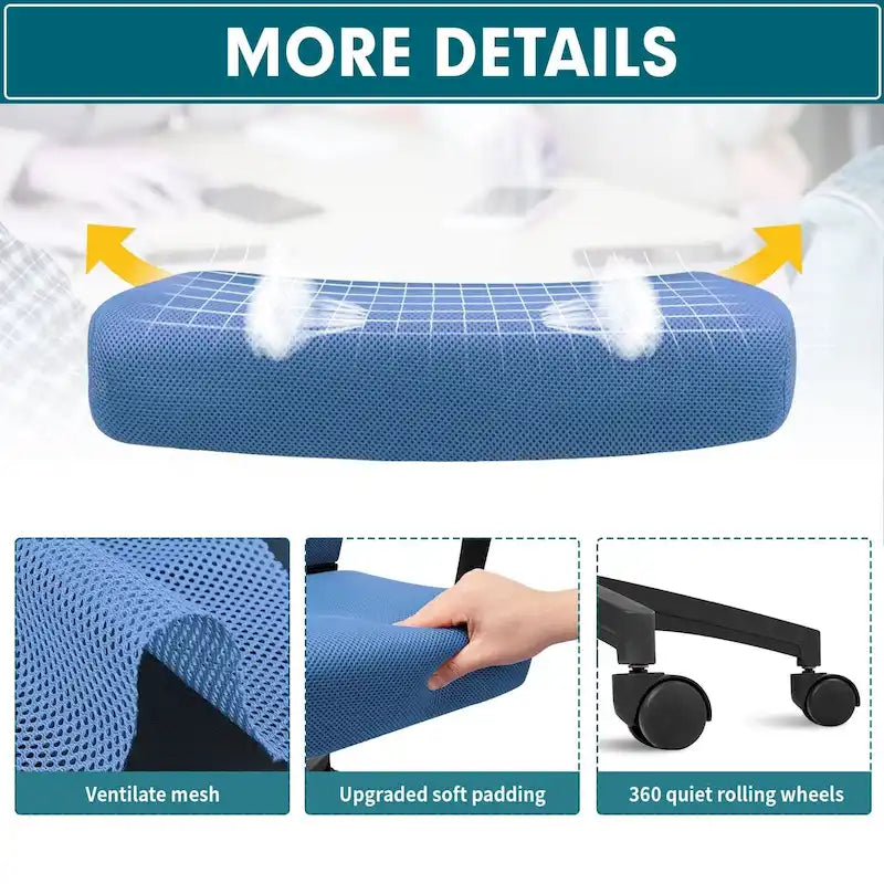 Chaise de bureau Homall Chaise en maille Chaise de bureau ergonomique avec support lombaire
