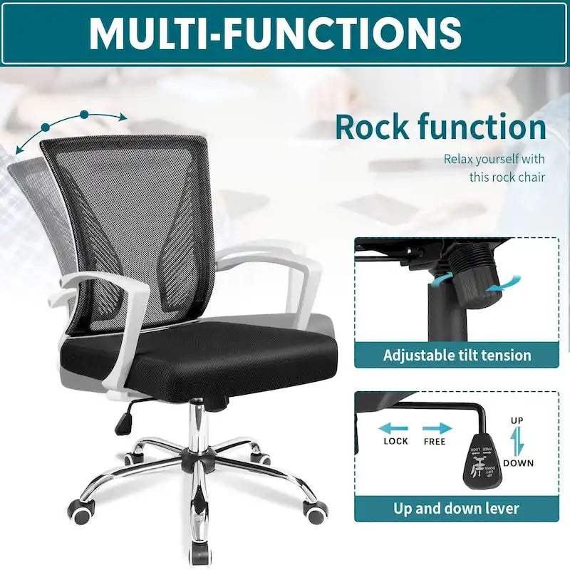 Chaise de bureau Homall Chaise en maille Chaise de bureau ergonomique avec support lombaire
