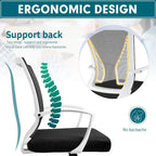 Chaise de bureau Homall Chaise en maille Chaise de bureau ergonomique avec support lombaire