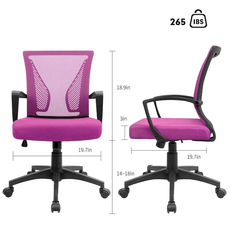 Chaise de bureau Homall Chaise en maille Chaise de bureau ergonomique avec support lombaire