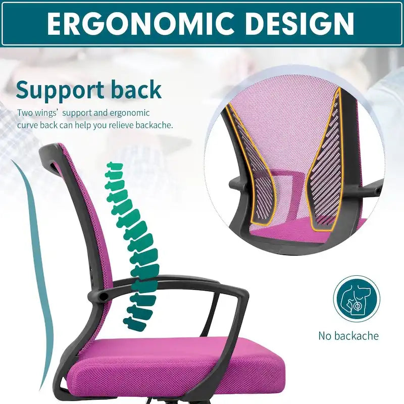 Chaise de bureau Homall Chaise en maille Chaise de bureau ergonomique avec support lombaire