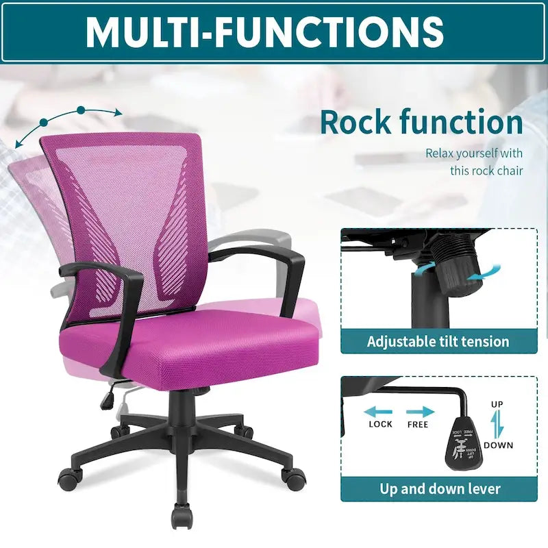 Chaise de bureau Homall Chaise en maille Chaise de bureau ergonomique avec support lombaire