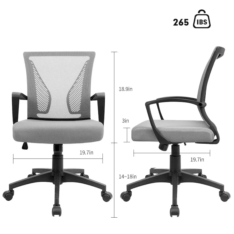 Chaise de bureau Homall Chaise en maille Chaise de bureau ergonomique avec support lombaire