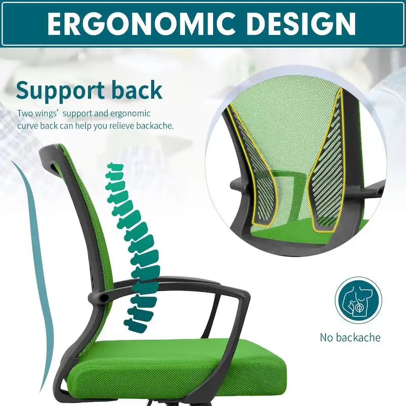 Chaise de bureau Homall Chaise en maille Chaise de bureau ergonomique avec support lombaire