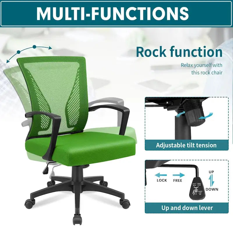 Chaise de bureau Homall Chaise en maille Chaise de bureau ergonomique avec support lombaire