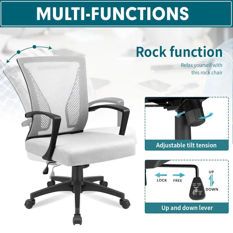 Chaise de bureau Homall Chaise en maille Chaise de bureau ergonomique avec support lombaire