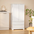 Meuble de rangement de cuisine, armoire de rangement de salle de bain autoportante avec 2 portes et tiroirs