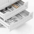 Meuble de rangement de cuisine, armoire de rangement de salle de bain autoportante avec 2 portes et tiroirs