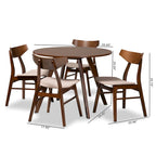 Table et chaises de salle à manger transitionnelles de style milieu du siècle