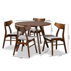 Table et chaises de salle à manger transitionnelles de style milieu du siècle
