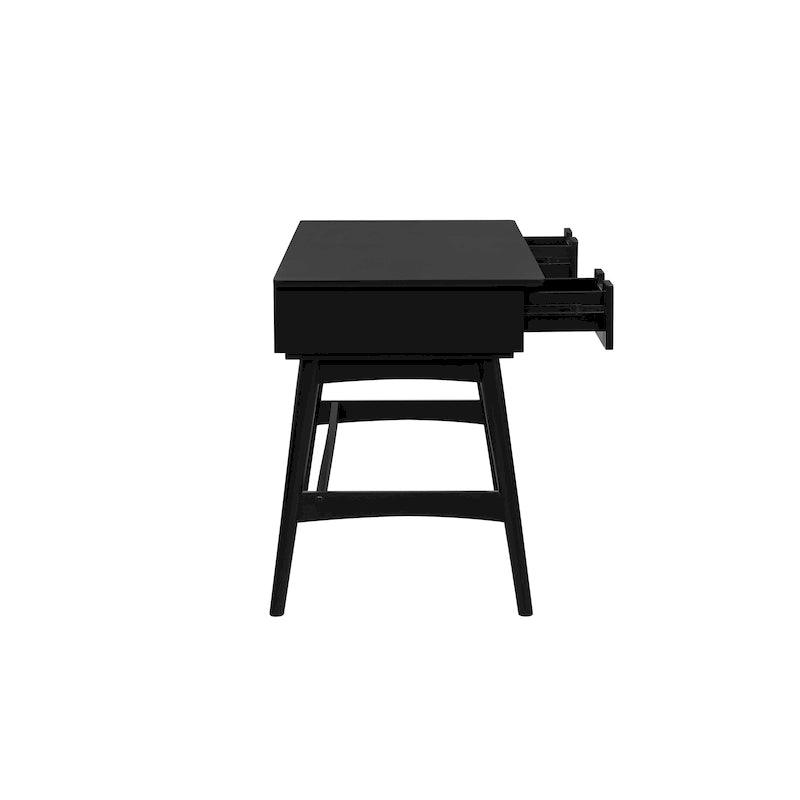 Bureau Lamine en rotin de style Mid-Century