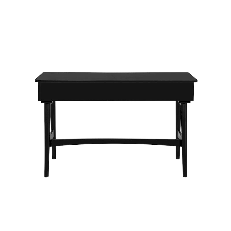 Bureau Lamine en rotin de style Mid-Century