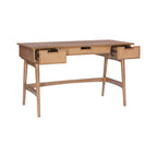Bureau Lamine en rotin de style Mid-Century