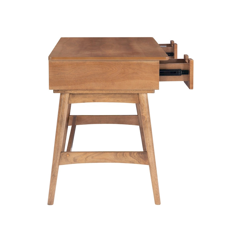 Bureau Lamine en rotin de style Mid-Century