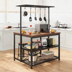 Îlot de cuisine 42 po, support de micro-ondes, étagère de four avec rangement - 42 P x 28 L x 72 H