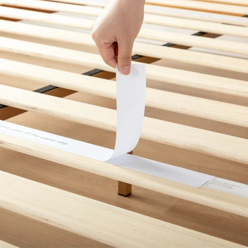 Cadre de lit plateforme classique en bois massif