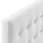 Tête de lit capitonnée en velours Carson Carrington Labbgard Grand lit (Queen-size) couleur biscuit