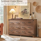 Commode de ferme à 6 tiroirs, commode en bois, commode de placard