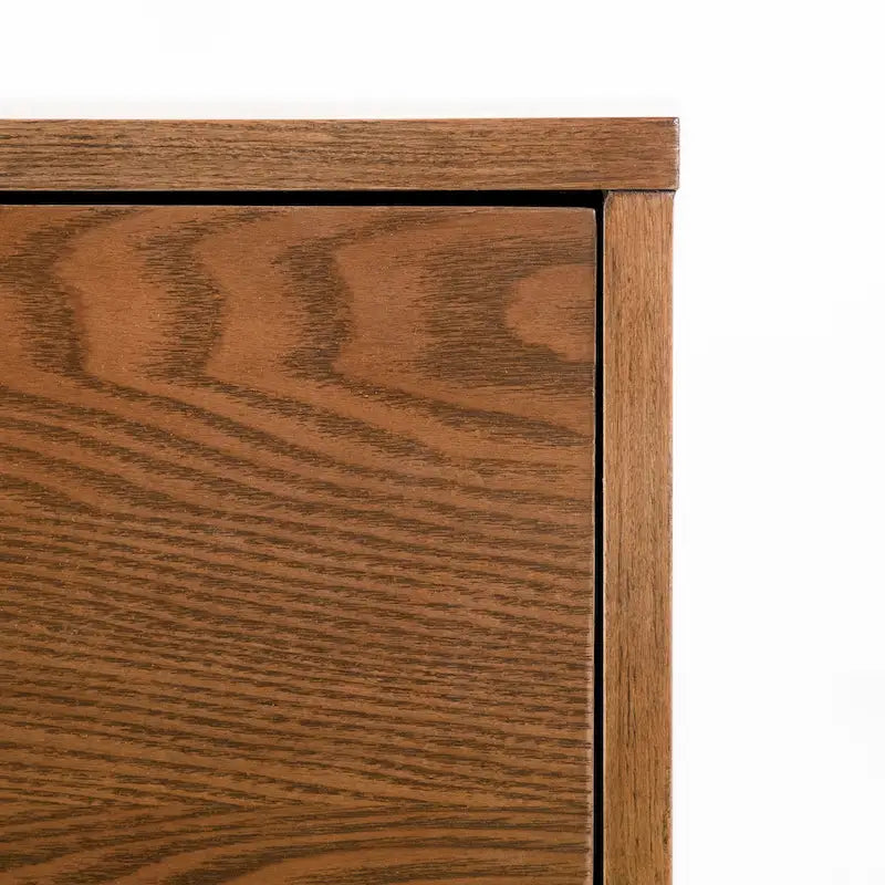 Table de chevet à 2 tiroirs en noyer du milieu du siècle