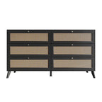 Commode noire style Mid-Century Modern