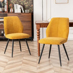 Chaise de salle à manger sans accoudoirs en tissu, style Mid-Century Modern