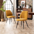 Chaise de salle à manger sans accoudoirs en tissu, style Mid-Century Modern