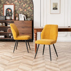 Chaise de salle à manger sans accoudoirs en tissu, style Mid-Century Modern