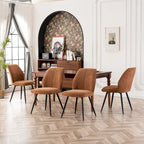 Chaise de salle à manger sans accoudoirs en tissu, style Mid-Century Modern