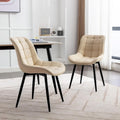 Chaise de salle à manger moderne rembourrée en similicuir