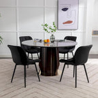 Chaise de salle à manger moderne rembourrée en similicuir