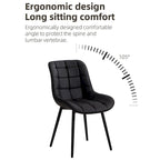 Chaise de salle à manger moderne rembourrée en similicuir