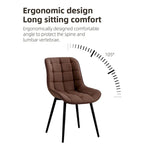 Chaise de salle à manger moderne rembourrée en similicuir
