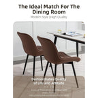 Chaise de salle à manger moderne rembourrée en similicuir