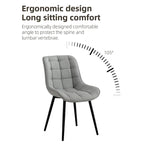 Chaise de salle à manger moderne rembourrée en similicuir