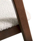 Chaise de salle à manger en bouclette de bois du milieu du siècle