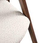 Chaise de salle à manger en bouclette de bois du milieu du siècle