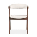 Chaise de salle à manger en bouclette de bois du milieu du siècle
