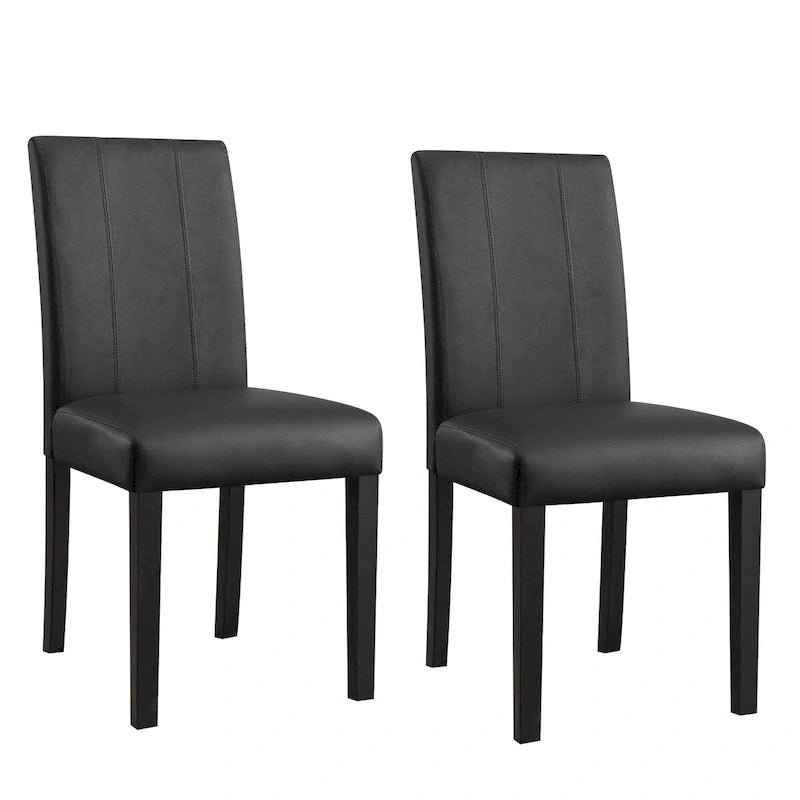 Chaise de salle à manger Parsons rembourrée en similicuir