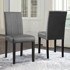 Chaise de salle à manger Parsons rembourrée en similicuir
