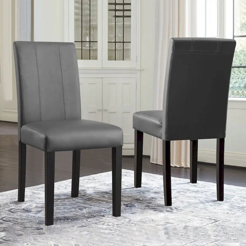 Chaise de salle à manger Parsons rembourrée en similicuir