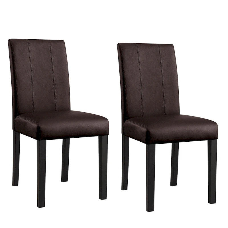 Chaise de salle à manger Parsons rembourrée en similicuir